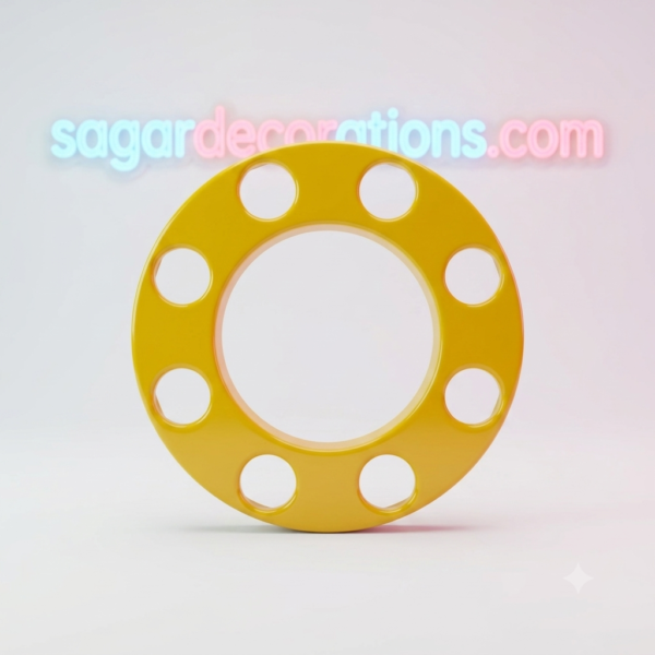 Royal wheel 8 hole wheel cap [Turmeric Yellow 💛] 8 nut wheel cap/ heavy wheel cap {3.20 kg weight} {लग भाग 3.20 किलो का 2 पीस}