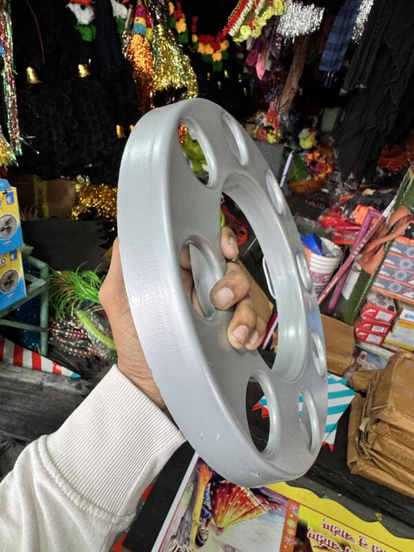 Royal wheel 8 hole wheel cap [Metallic Grey🩶] 8 nut wheel cap/ heavy wheel cap {3.20 kg weight} {लग भाग 3.20 किलो का 2 पीस}