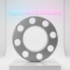 Royal wheel 8 hole wheel cap [Metallic Grey🩶] 8 nut wheel cap/ heavy wheel cap {3.20 kg weight} {लग भाग 3.20 किलो का 2 पीस}