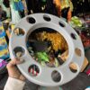 Royal wheel 10 hole wheel cap [Metallic Grey🩶] 10 nut wheel cap/ heavy wheel cap {4.20 kg weight} {लग भाग 4.20 किलो का 2 पीस}
