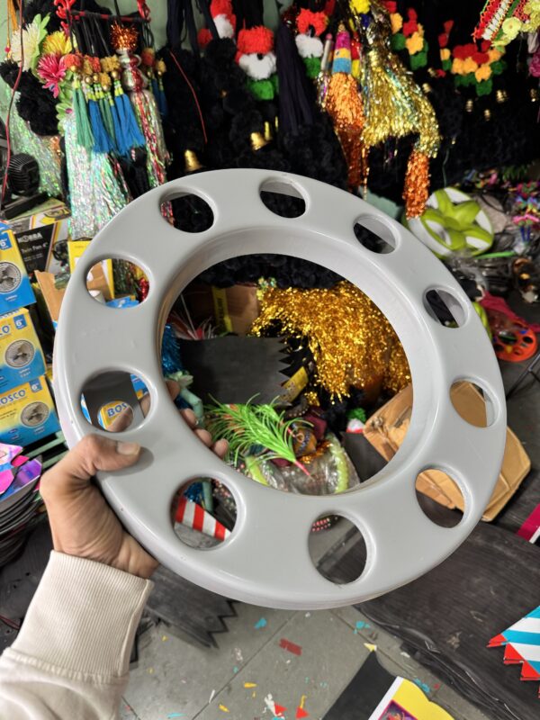 Royal wheel 10 hole wheel cap [Metallic Grey🩶] 10 nut wheel cap/ heavy wheel cap {4.20 kg weight} {लग भाग 4.20 किलो का 2 पीस}