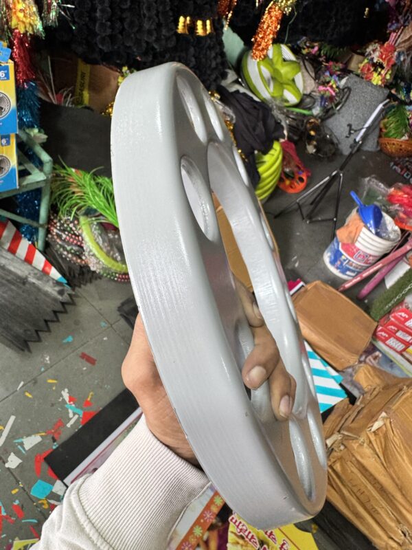 Royal wheel 10 hole wheel cap [Metallic Grey🩶] 10 nut wheel cap/ heavy wheel cap {4.20 kg weight} {लग भाग 4.20 किलो का 2 पीस}