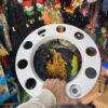 Royal wheel 10 hole wheel cap [Crystal White 🤍] 10 nut wheel cap/ heavy wheel cap {4.20 kg weight} {लग भाग 4.20 किलो का 2 पीस}