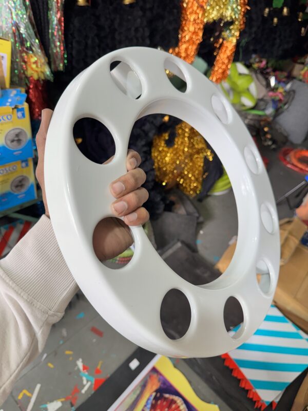 Royal wheel 10 hole wheel cap [Crystal White 🤍] 10 nut wheel cap/ heavy wheel cap {4.20 kg weight} {लग भाग 4.20 किलो का 2 पीस}