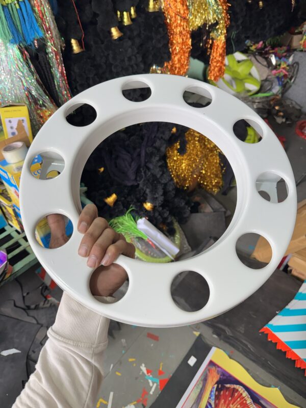 Royal wheel 10 hole wheel cap [Crystal White 🤍] 10 nut wheel cap/ heavy wheel cap {4.20 kg weight} {लग भाग 4.20 किलो का 2 पीस}