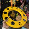 Royal wheel 10 hole wheel cap [Turmeric Yellow 💛] 10 nut wheel cap/ heavy wheel cap {4.20 kg weight} {लग भाग 4.20 किलो का 2 पीस}