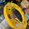 Royal wheel 10 hole wheel cap [Turmeric Yellow 💛] 10 nut wheel cap/ heavy wheel cap {4.20 kg weight} {लग भाग 4.20 किलो का 2 पीस}