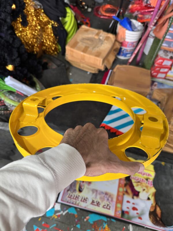 Royal wheel 10 hole wheel cap [Turmeric Yellow 💛] 10 nut wheel cap/ heavy wheel cap {4.20 kg weight} {लग भाग 4.20 किलो का 2 पीस}