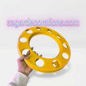 Royal wheel 10 hole wheel cap [Turmeric Yellow 💛] 10 nut wheel cap/ heavy wheel cap {4.20 kg weight} {लग भाग 4.20 किलो का 2 पीस}