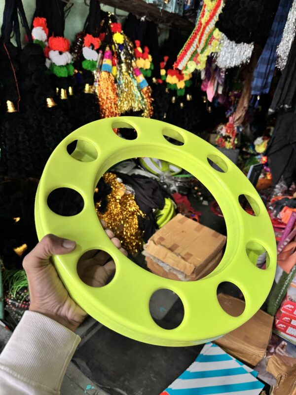 Royal wheel 10 hole wheel cap [Neon Green💚] 10 nut wheel cap/ heavy wheel cap {4.20 kg weight} {लग भाग 4.20 किलो का 2 पीस}
