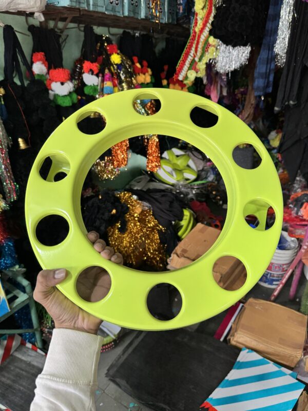 Royal wheel 10 hole wheel cap [Neon Green💚] 10 nut wheel cap/ heavy wheel cap {4.20 kg weight} {लग भाग 4.20 किलो का 2 पीस}