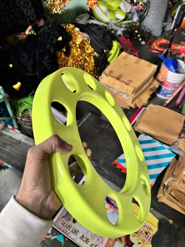 Royal wheel 10 hole wheel cap [Neon Green💚] 10 nut wheel cap/ heavy wheel cap {4.20 kg weight} {लग भाग 4.20 किलो का 2 पीस}
