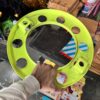 Royal wheel 10 hole wheel cap [Neon Green💚] 10 nut wheel cap/ heavy wheel cap {4.20 kg weight} {लग भाग 4.20 किलो का 2 पीस}