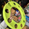 Royal wheel 10 hole wheel cap [Neon Green💚] 10 nut wheel cap/ heavy wheel cap {4.20 kg weight} {लग भाग 4.20 किलो का 2 पीस}