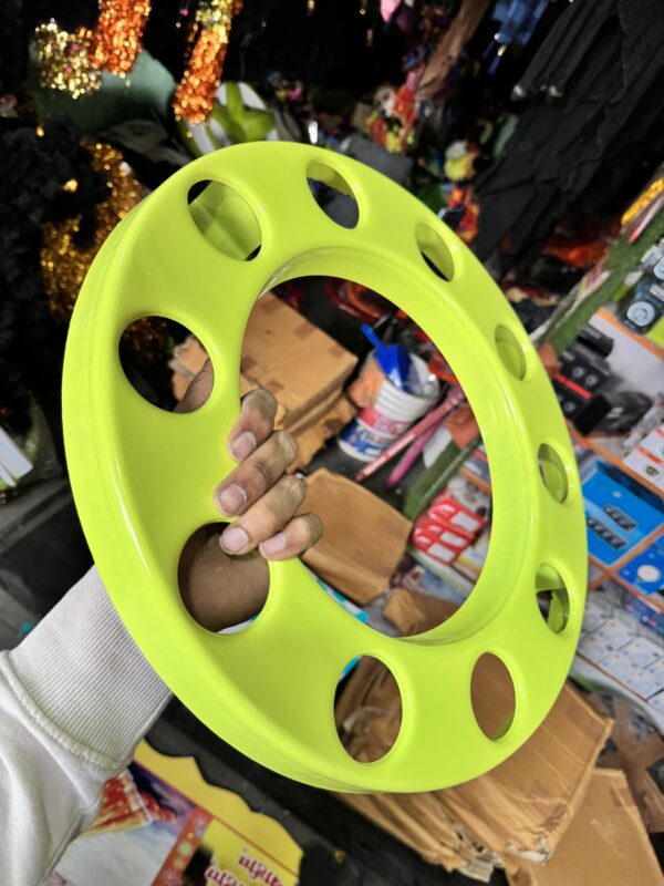 Royal wheel 10 hole wheel cap [Neon Green💚] 10 nut wheel cap/ heavy wheel cap {4.20 kg weight} {लग भाग 4.20 किलो का 2 पीस}