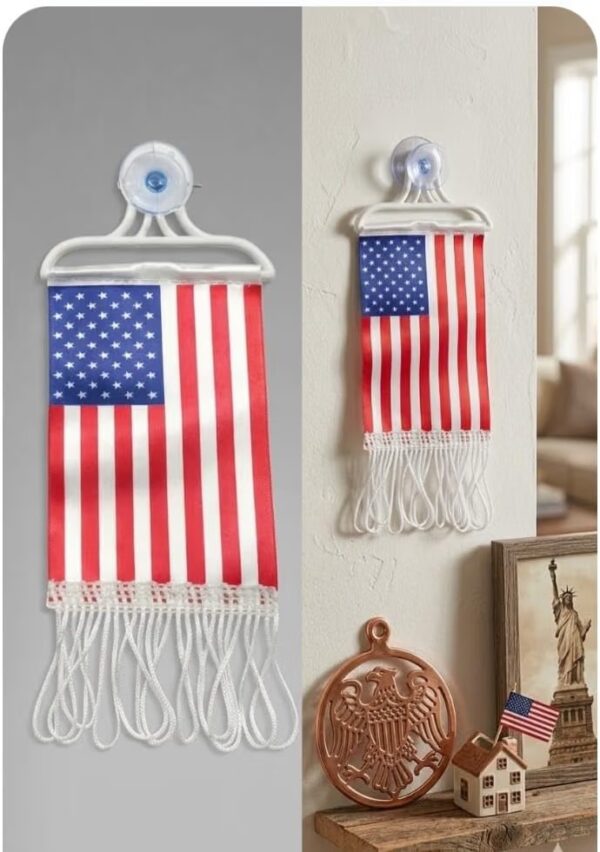 61-e80gieel-_ac_aiweblab1006854t4_fmavif_sf10501050_pq64_-jpg Indian 🇺🇸 Tricolour Mini Flag Car Rear View Mirror Hanging Decor with Suction Cup and Fringe (America)