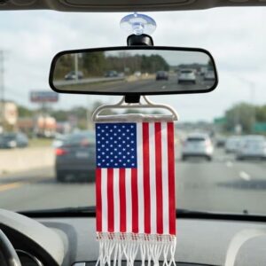 61i4ssyatgl-_ac_aiweblab1006854t4_fmavif_sf10501050_pq64_-jpg Indian 🇺🇸 Tricolour Mini Flag Car Rear View Mirror Hanging Decor with Suction Cup and Fringe (America)
