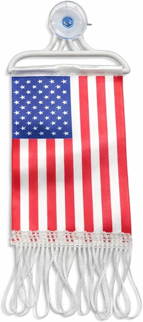 61kn4ueurcl-_ac_aiweblab1006854t4_fmavif_sf10501050_pq64_-jpg Indian 🇺🇸 Tricolour Mini Flag Car Rear View Mirror Hanging Decor with Suction Cup and Fringe (America)