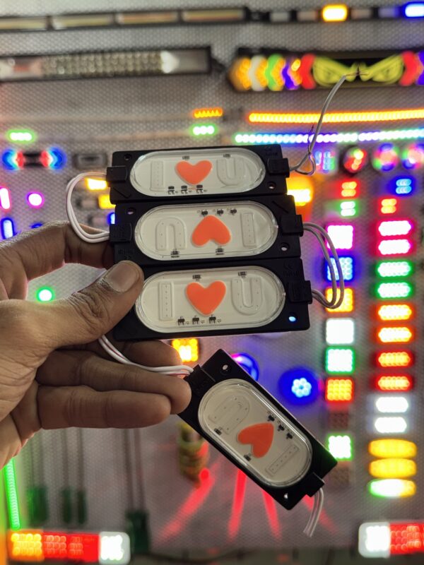 img_4780 4 I Love You Light, (4 pic) red blue glowing / police light / I ❤️ U light, police light, flasher red blue, parking light , (4 पीस आयेगा)(12volt only) (1 बैटरी से चलेगा)