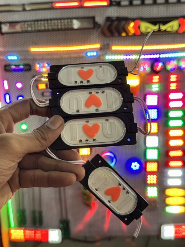 img_4781 4 I Love You Light, (4 pic) red blue glowing / police light / I ❤️ U light, police light, flasher red blue, parking light , (4 पीस आयेगा)(12volt only) (1 बैटरी से चलेगा)