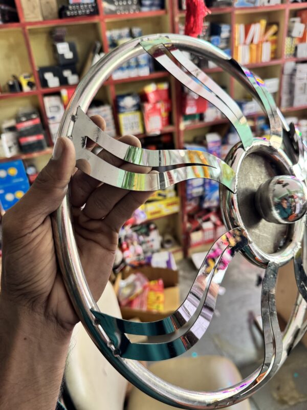 img_4940 Stain less steel wheel cap, R -15” inch tyre bolero wheel cap, new design wheel cap, steel wheel cap (rust free material) heavy quality build (set of 2 pis) (2 पीस आयेगा) (15 इंच टायर के लिये)