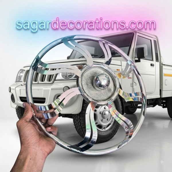 img_4944 Stain less steel wheel cap, R -15” inch tyre bolero wheel cap, new design wheel cap, steel wheel cap (rust free material) heavy quality build (set of 2 pis) (2 पीस आयेगा) (15 इंच टायर के लिये)