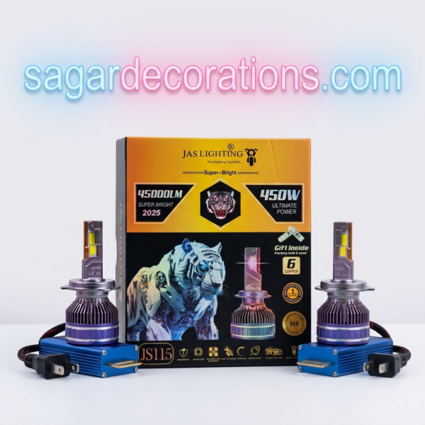 img_4967 450watt JAS LIGHTING JS115 Super-Bright LED Headlight Bulbs (450W / 45000LM) (12v / 24 volt common) (हर गाड़ी में लग जायेगा) (1 yera warranty)