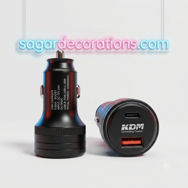 img_5144 100 watt Fast car charger / kdm car charger / socket charger/ with nilon cable / heavy duty and fast charging support / 35 minutes full charge (3 months warranty)