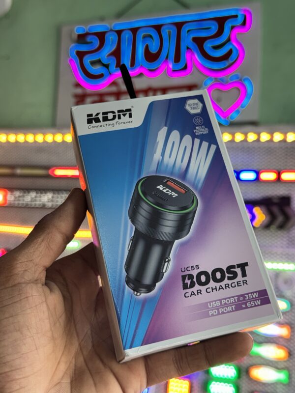 img_5147 100 watt Fast car charger / kdm car charger / socket charger/ with nilon cable / heavy duty and fast charging support / 35 minutes full charge (3 months warranty)