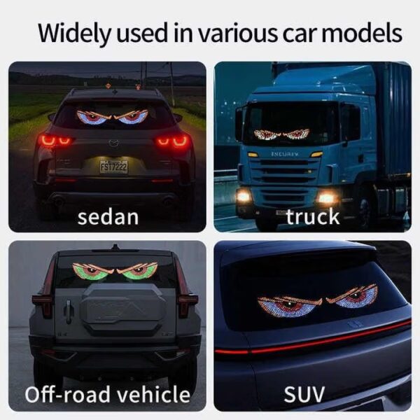 51dc7tnupdl-_ac_aiweblab1006854t4_fmavif_sf10501050_pq64_-jpg Devil Eyes LED lights For Car Windshield Led Panel With USB For Car Rear Window Universal for All Cars, Vans, Trucks, etc (White) {12volt/24volt common}