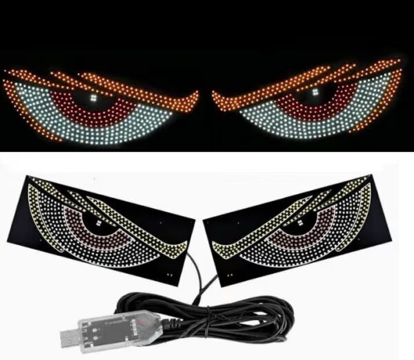 51omwkg96nl-_ac_aiweblab1006854t4_fmavif_sf10501050_pq64_-jpg Devil Eyes LED lights For Car Windshield Led Panel With USB For Car Rear Window Universal for All Cars, Vans, Trucks, etc (White) {12volt/24volt common}