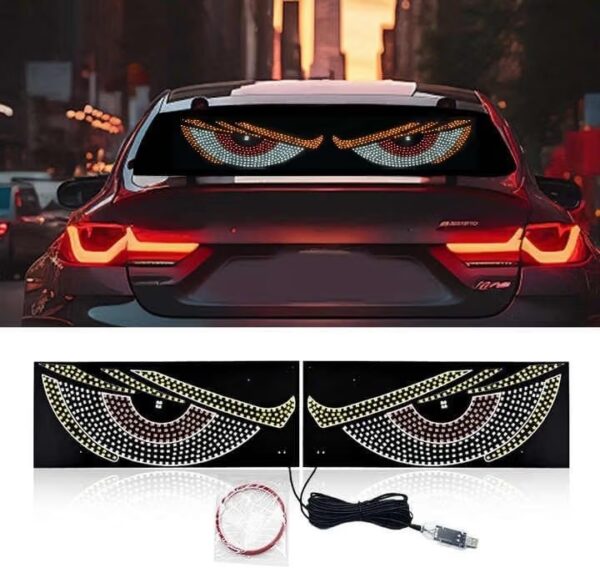 51pkbpbnkil-_ac_aiweblab1006854t4_fmavif_sf10501050_pq64_-jpg Devil Eyes LED lights For Car Windshield Led Panel With USB For Car Rear Window Universal for All Cars, Vans, Trucks, etc (White) {12volt/24volt common}