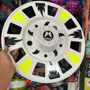 2 White wheel cap [Size R 15” inch] ( *2 pis inside) for Bolero and all 15” inch tyre size / waterproof wheel caps / white design wheel / coating wheels/ coated wheel cover / new wheel cap / fancy wheel cap / veel cap (*2 पीस आयेगा) 15 इंच टायर 🛞 में लगेगा जैसे बोलेरो/ सफ़ेद व्हील कैप / VIP wheel covers