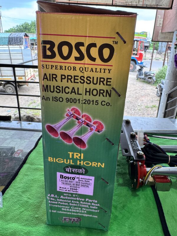 img_4992 Bosco 3 pipe horn / 60 songs/ 60 way / 60 alag alag dhun wala horn / Bosco horn / {12volt / 24volt common} 12v/24v किसी भी गाड़ी में लग जाएगा Air pressure Horn