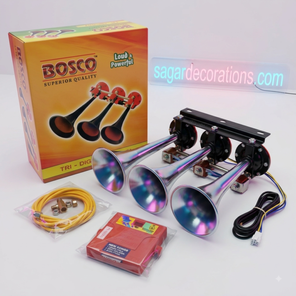 img_4998 Bosco 3 pipe horn / 60 songs/ 60 way / 60 alag alag dhun wala horn / Bosco horn / {12volt / 24volt common} 12v/24v किसी भी गाड़ी में लग जाएगा Air pressure Horn