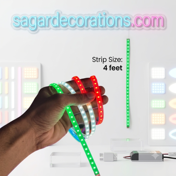 img_5280 Tiranga patta / tiranga LED strip / tiranga strip / led strip 3 colour / india 🇮🇳 / parking strip / parking patti teranga / 100% waterproof strip (size 4 Feet)