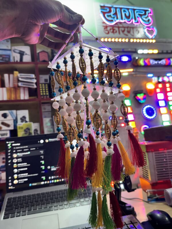 Square Double jhumer / 16” inch size jhumer / jhumber /  hand made jhumer / truck decoration jhumer / झूमर / झुंबर / car decoration / car truck hanging