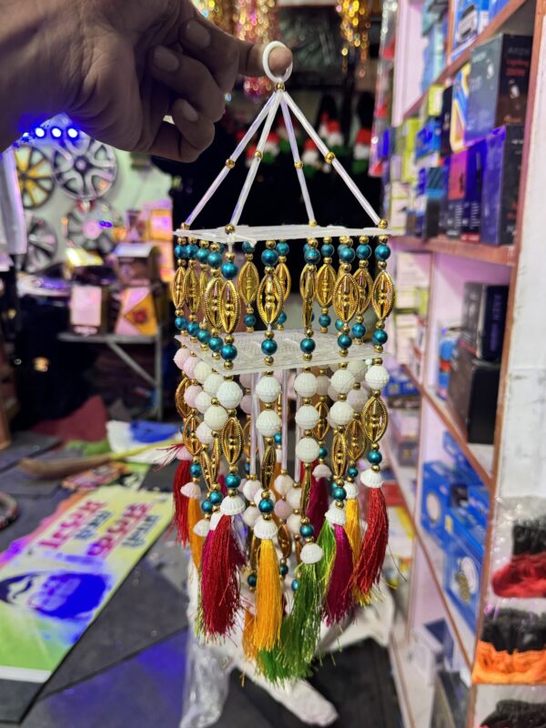 Square Double jhumer / 16” inch size jhumer / jhumber /  hand made jhumer / truck decoration jhumer / झूमर / झुंबर / car decoration / car truck hanging