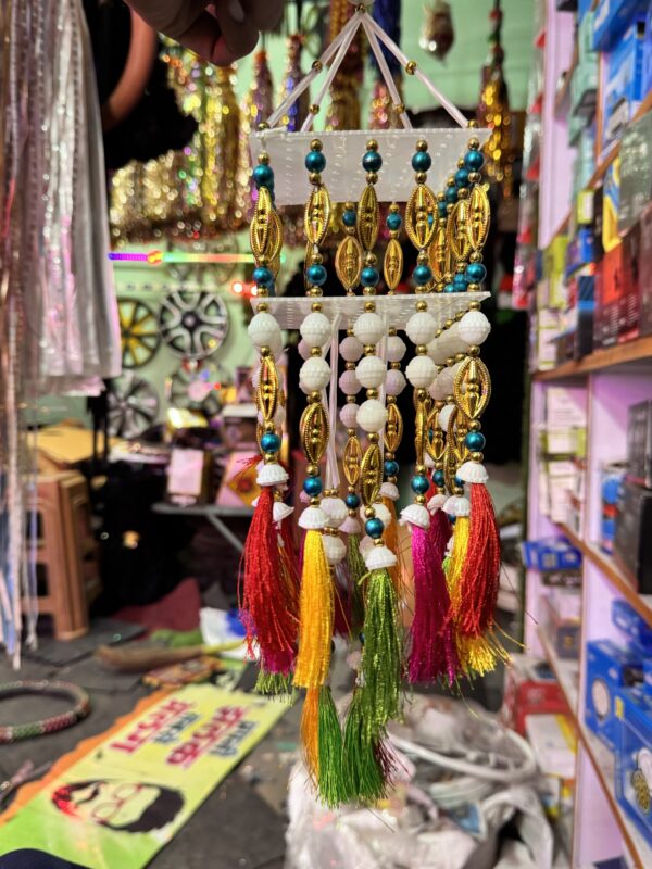 Square Double jhumer / 16” inch size jhumer / jhumber /  hand made jhumer / truck decoration jhumer / झूमर / झुंबर / car decoration / car truck hanging