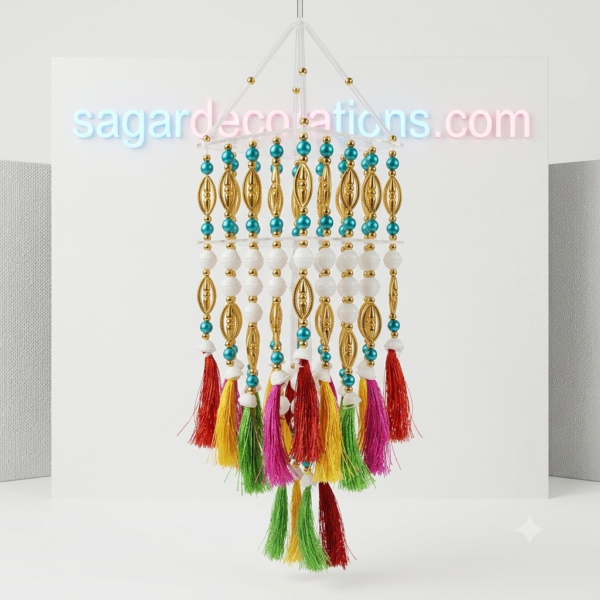 Square Double jhumer / 16” inch size jhumer / jhumber /  hand made jhumer / truck decoration jhumer / झूमर / झुंबर / car decoration / car truck hanging
