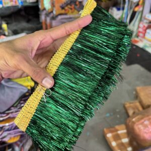 img_5784 2 pis *Green chamki bundle / kiran less/ chamki less/ chamki patta / 2 पीस आयेगा/ हेवी क्वॉलिटी और पक्की ज़री में बना/ हरा कलर लेस
