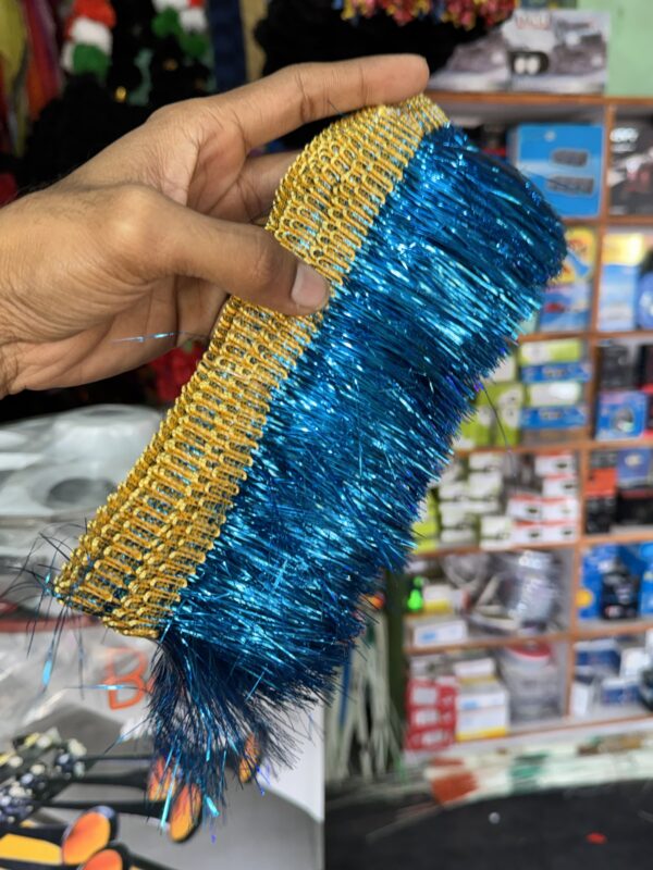 2 pis *Sky Blue chamki bundle / kiran less/ chamki less/ chamki patta / 2 पीस आयेगा/ हेवी क्वॉलिटी और पक्की ज़री में बना/ आसमानी / आकाशी कलर लेस